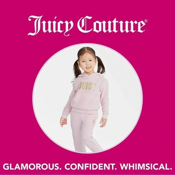 🫶🏼HP🫶🏼JUICY COUTURE GIRLS COTTON TSHIRT WITH SEQUIN & METALLIC SPARKLES ✨ - Picture 2 of 9